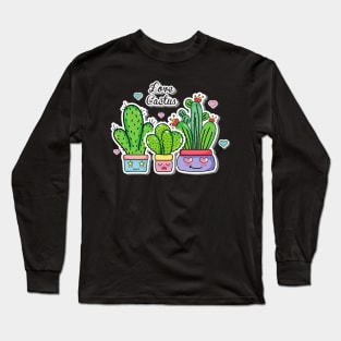 Small Cactus Lover - Love Cactus Long Sleeve T-Shirt